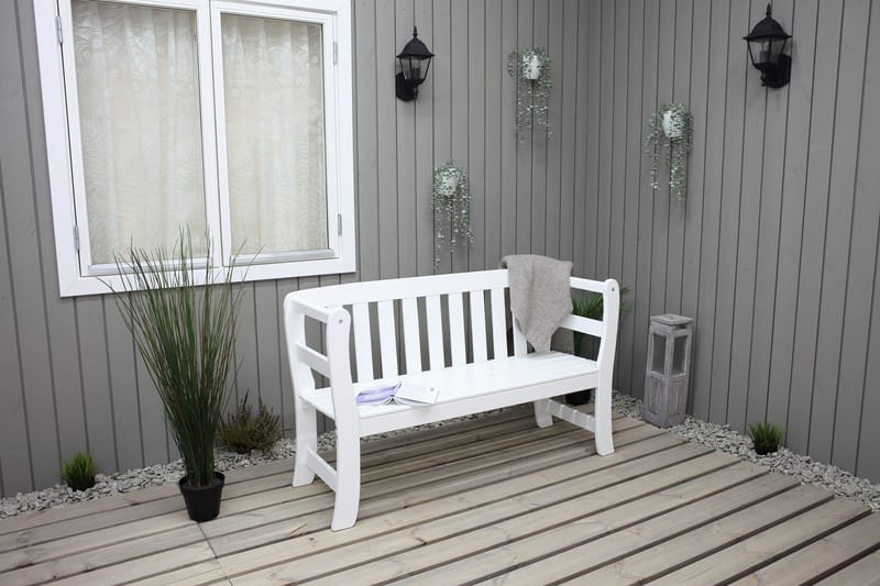 Rosenberg Utesoffa - Vit - Utemöbler & utemiljö - Utesoffa - Trädgårdsbänk & utebänk
