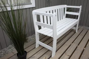 Rosenberg Utesoffa - Vit - Utemöbler & utemiljö - Utesoffa - Trädgårdsbänk & utebänk