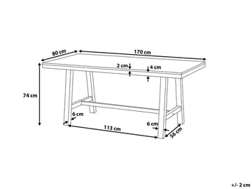 Scania Trädgårdsbord 170 cm - Trä/Natur - Utemöbler & utemiljö - Utesoffa - Trädgårdsbänk & utebänk