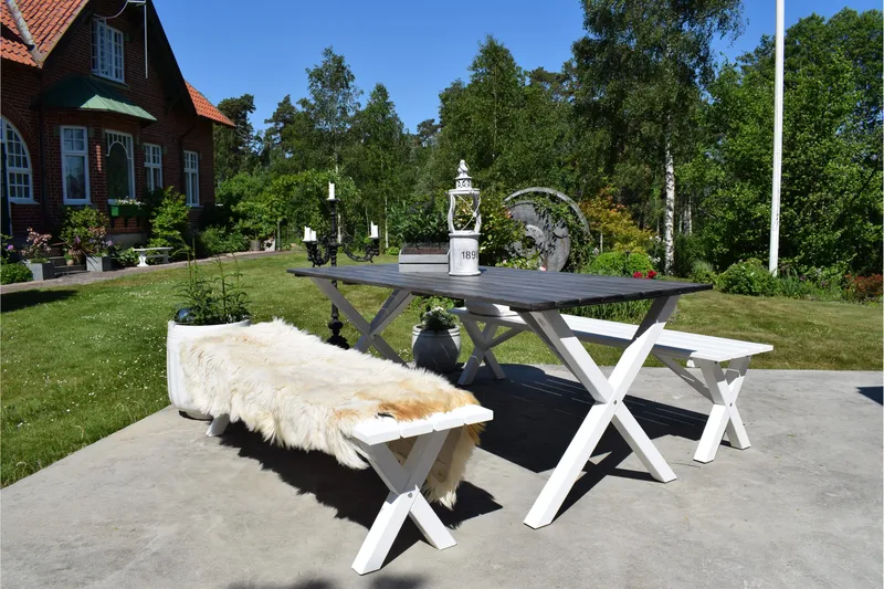 Scottsdale Bänk Utomhus 180 cm Vit - KWA - Utemöbler & utemiljö - Utesoffa - Trädgårdsbänk & utebänk