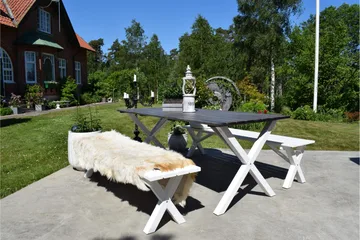 Scottsdale Bänk Utomhus 180 cm Vit - KWA - Utemöbler & utemiljö - Utesoffa - Trädgårdsbänk & utebänk