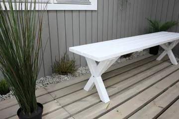 Scottsdale Bänk Utomhus 180 cm Vit - KWA - Utemöbler & utemiljö - Utesoffa - Trädgårdsbänk & utebänk