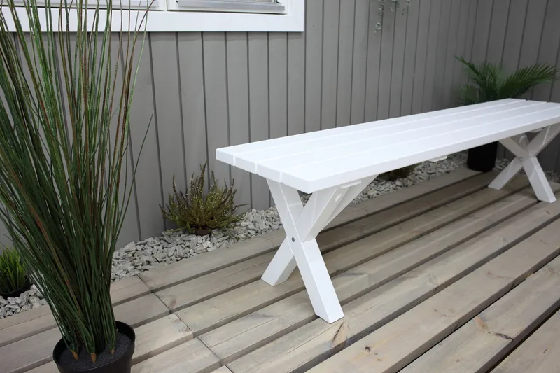 Scottsdale Bänk Utomhus 180 cm Vit - KWA - Utemöbler & utemiljö - Utesoffa - Trädgårdsbänk & utebänk