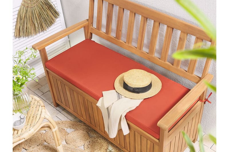 Trädgårdsbänk 120 cm akaciaträ terrakotta SOVANA - Trä/natur - Utemöbler & utemiljö - Utesoffa - Trädgårdsbänk & utebänk