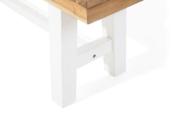 Trädgårdsbänk Scania 140 cm - Brun/Vit - Utemöbler & utemiljö - Utesoffa - Trädgårdsbänk & utebänk