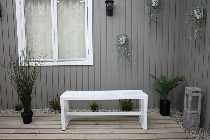 Ulrey Bänk Utomhus - Vit - Utemöbler & utemiljö - Utesoffa - Trädgårdsbänk & utebänk