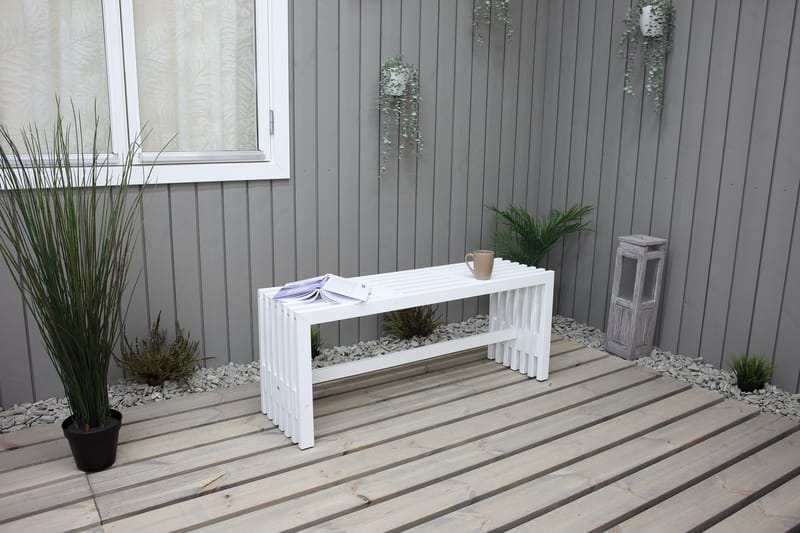 Ulrey Bänk Utomhus - Vit - Utemöbler & utemiljö - Utesoffa - Trädgårdsbänk & utebänk