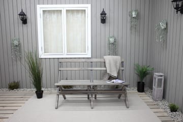 Utebänk Larios 130 cm - Grå - Utemöbler & utemiljö - Utesoffa - Trädgårdsbänk & utebänk