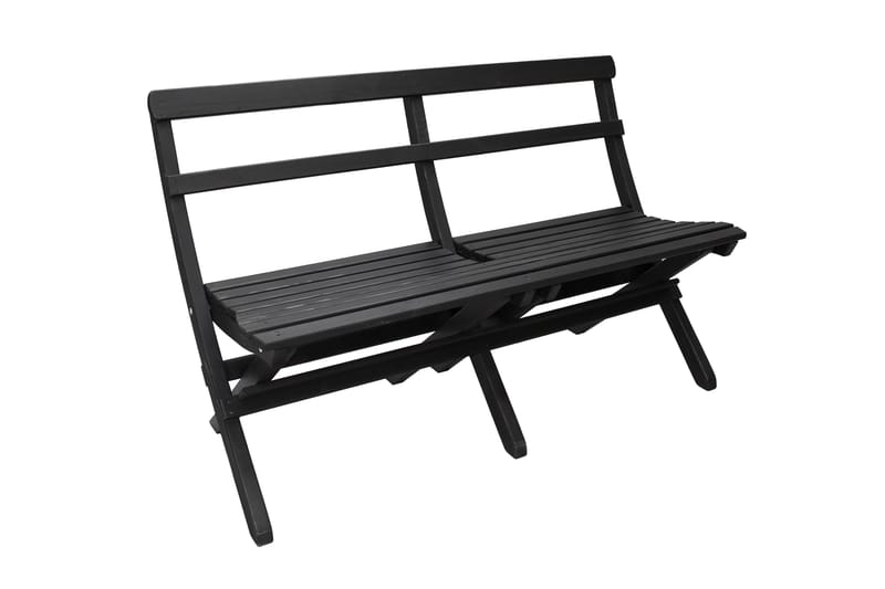 Utebänk Larios 130 cm - Svart - Utemöbler & utemiljö - Utesoffa - Trädgårdsbänk & utebänk