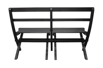 Utebänk Larios 130 cm - Svart - Utemöbler & utemiljö - Utesoffa - Trädgårdsbänk & utebänk