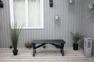 Utebänk Lietinna 100 cm - Svart - Utemöbler & utemiljö - Utesoffa - Trädgårdsbänk & utebänk