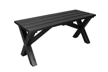 Utebänk Lietinna 100 cm - Svart - Utemöbler & utemiljö - Utesoffa - Trädgårdsbänk & utebänk