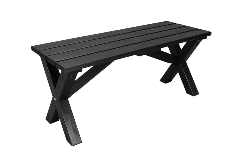 Utebänk Lietinna 100 cm - Svart - Utemöbler & utemiljö - Utesoffa - Trädgårdsbänk & utebänk