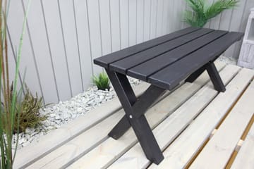 Utebänk Lietinna 100 cm - Svart - Utemöbler & utemiljö - Utesoffa - Trädgårdsbänk & utebänk