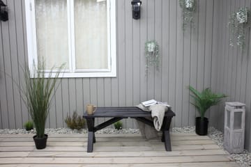 Utebänk Lietinna 100 cm - Svart - Utemöbler & utemiljö - Utesoffa - Trädgårdsbänk & utebänk