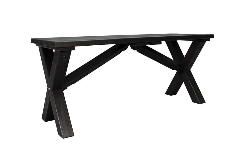 Utebänk Lietinna 100 cm - Svart - Utemöbler & utemiljö - Utesoffa - Trädgårdsbänk & utebänk