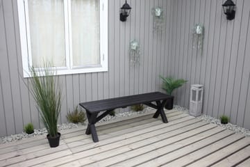 Utebänk Lietinna 140 cm - Svart - Utemöbler & utemiljö - Utesoffa - Trädgårdsbänk & utebänk
