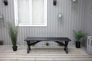 Utebänk Lietinna 140 cm - Svart - Utemöbler & utemiljö - Utesoffa - Trädgårdsbänk & utebänk