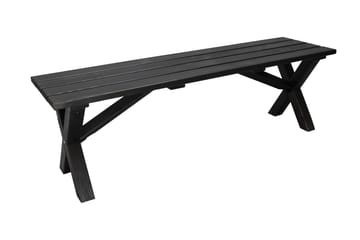 Utebänk Lietinna 140 cm - Svart - Utemöbler & utemiljö - Utesoffa - Trädgårdsbänk & utebänk