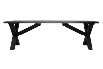Utebänk Lietinna 140 cm - Svart - Utemöbler & utemiljö - Utesoffa - Trädgårdsbänk & utebänk