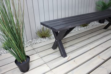 Utebänk Lietinna 180 cm - Svart - Utemöbler & utemiljö - Utesoffa - Trädgårdsbänk & utebänk