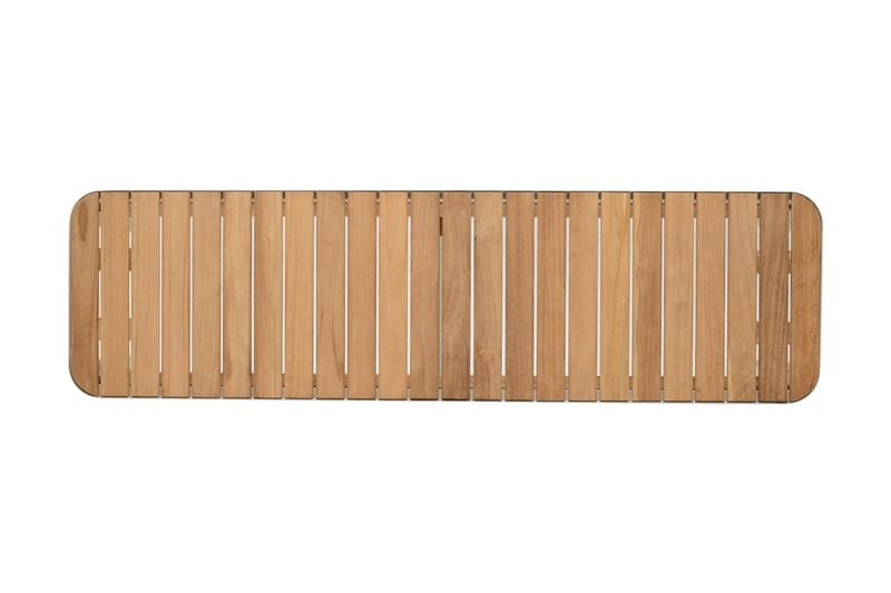 Utebänk Portals 143 cm - Vit/trä - Utemöbler & utemiljö - Utesoffa - Trädgårdsbänk & utebänk