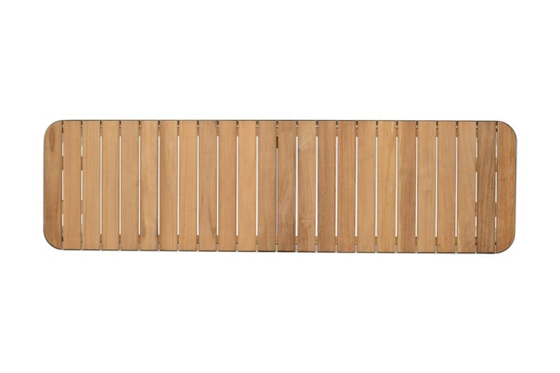 Utebänk Portals 143 cm - Vit/trä - Trädgårdsbänk & utebänk