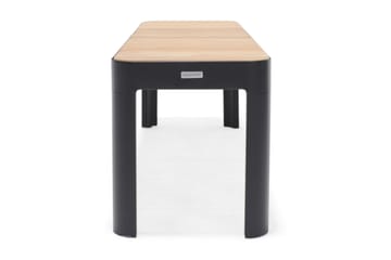 Utebänk Portals 143 cm - Svart/Trä - Utemöbler & utemiljö - Utesoffa - Trädgårdsbänk & utebänk