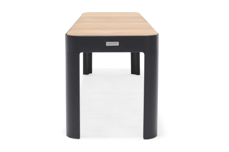 Utebänk Portals 143 cm - Svart/Trä - Utemöbler & utemiljö - Utesoffa - Trädgårdsbänk & utebänk