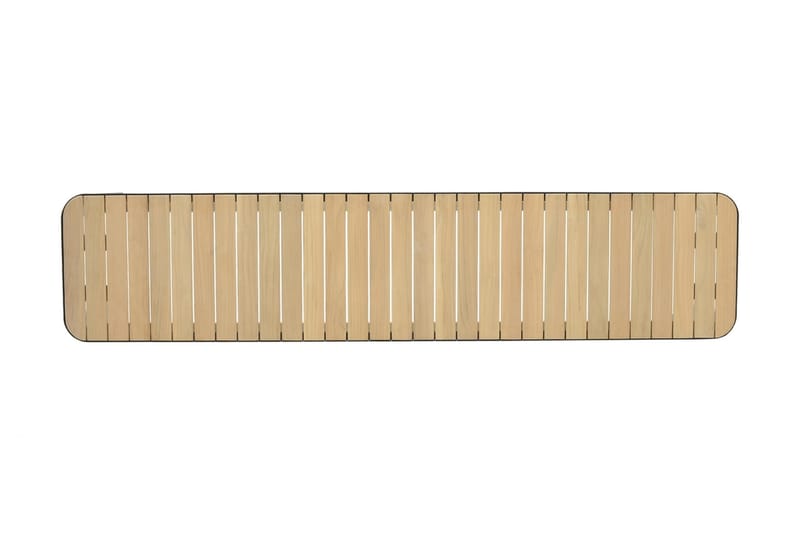 Utebänk Portals 182 cm - Svart/Trä - Utemöbler & utemiljö - Utesoffa - Trädgårdsbänk & utebänk