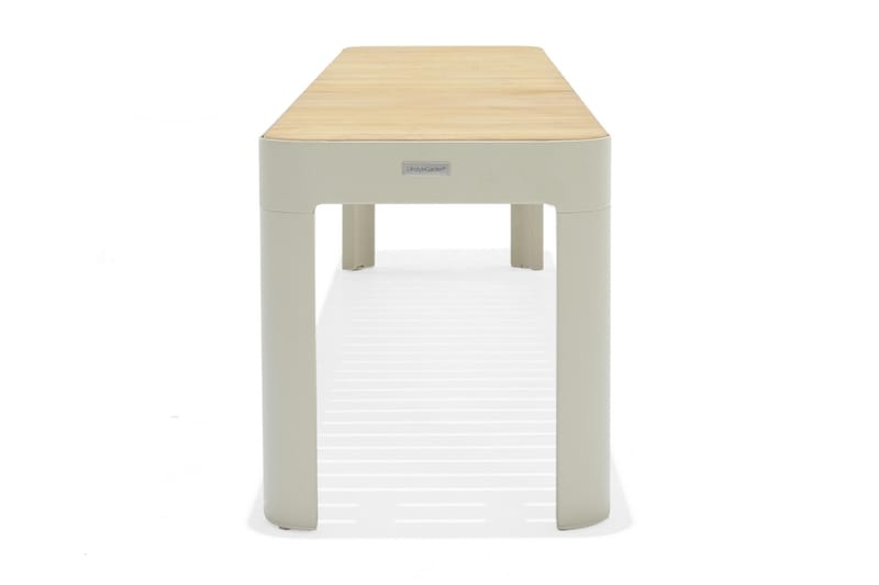 Utebänk Portals 182 cm - Vit/trä - Utemöbler & utemiljö - Utesoffa - Trädgårdsbänk & utebänk