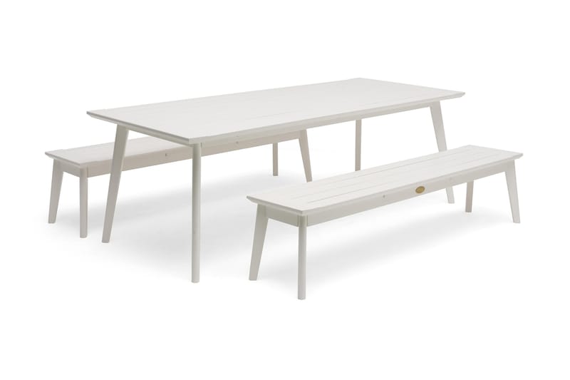 Utestoltö Bänk Utomhus 185 cm Vit - Hillerstorp - Utemöbler & utemiljö - Utesoffa - Trädgårdsbänk & utebänk