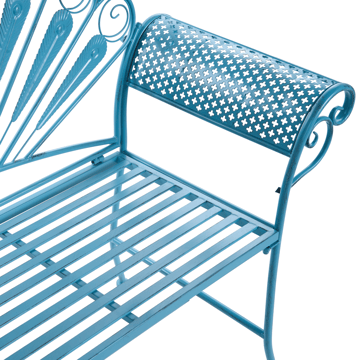 Trädgårdsbänk Pavia 146 cm Järn - Blå - Utemöbler & utemiljö - Utesoffa - Trädgårdsbänk & utebänk