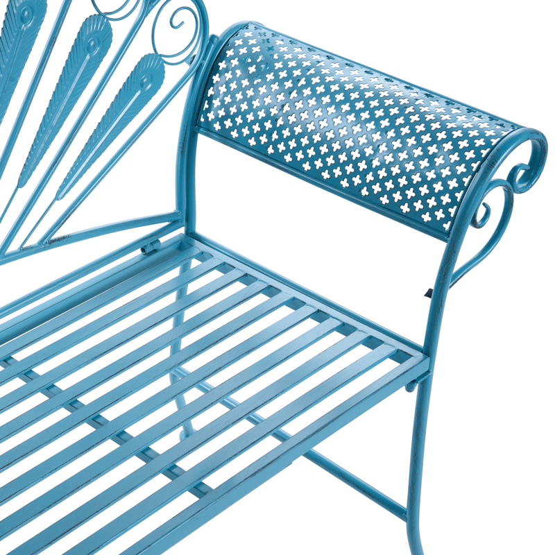 Trädgårdsbänk Pavia 146 cm Järn - Blå - Utemöbler & utemiljö - Utesoffa - Trädgårdsbänk & utebänk