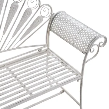 Trädgårdsbänk Pavia 146 cm Järn - Vit - Utemöbler & utemiljö - Utesoffa - Trädgårdsbänk & utebänk