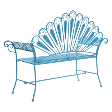 Trädgårdsbänk Pavia 146 cm Järn - Blå - Utemöbler & utemiljö - Utesoffa - Trädgårdsbänk & utebänk