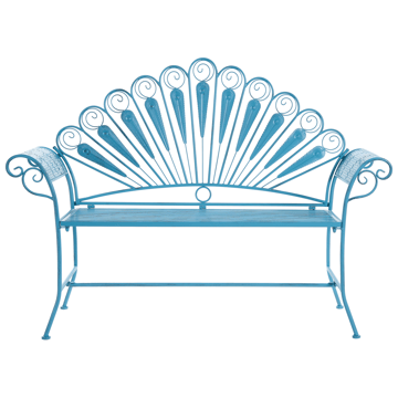Trädgårdsbänk Pavia 146 cm Järn - Blå - Utemöbler & utemiljö - Utesoffa - Trädgårdsbänk & utebänk