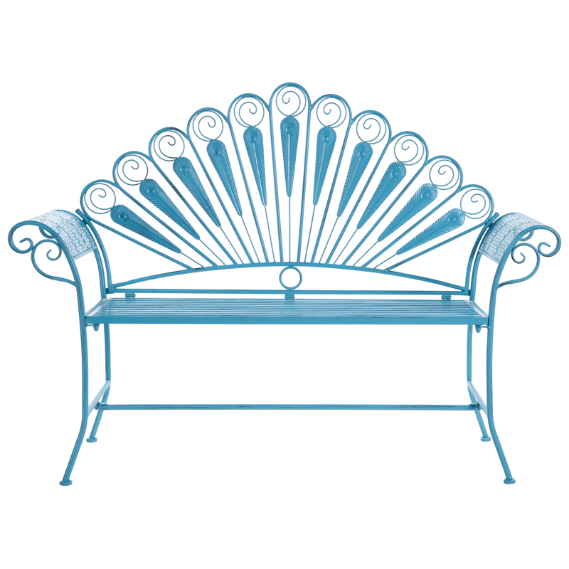 Trädgårdsbänk Pavia 146 cm Järn - Blå - Utemöbler & utemiljö - Utesoffa - Trädgårdsbänk & utebänk