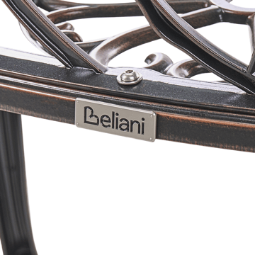 Trädgårdsbänk Piura 88 cm Aluminum - Brun - Utemöbler & utemiljö - Utesoffa - Trädgårdsbänk & utebänk