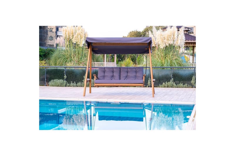 Trädgårdsdubbelgunga Taharoa Antracit - Antracit - Utemöbler & utemiljö - Utesoffa - Hängsoffa