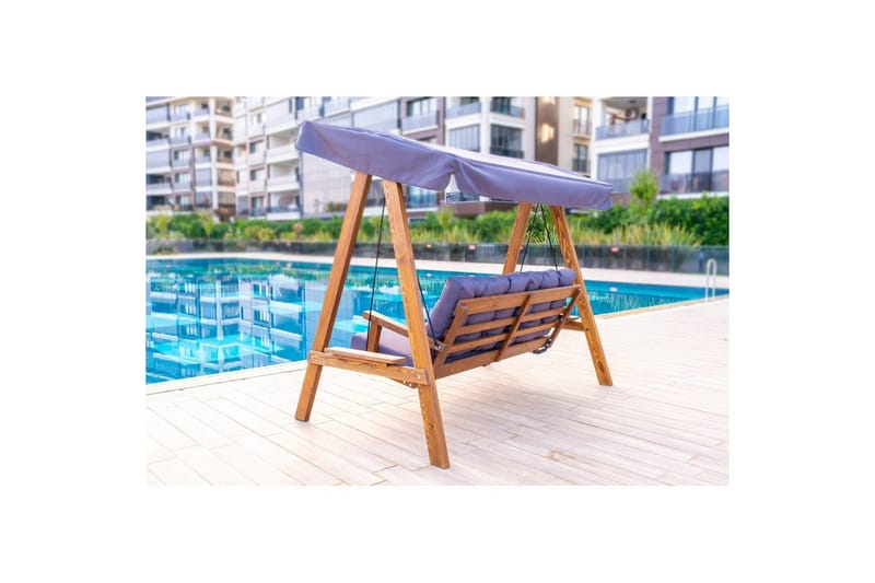 Trädgårdsdubbelgunga Taharoa Antracit - Antracit - Utemöbler & utemiljö - Utesoffa - Hängsoffa