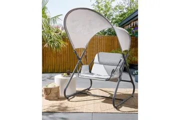 Trädgårdsgunga Solagna - Ljusgrå, 114x117x182 cm - Utemöbler & utemiljö - Utesoffa - Hängsoffa