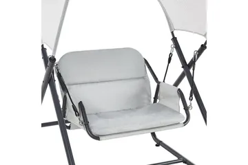 Trädgårdsgunga Solagna - Ljusgrå, 114x117x182 cm - Utemöbler & utemiljö - Utesoffa - Hängsoffa