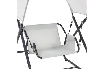 Trädgårdsgunga Solagna - Ljusgrå, 114x117x182 cm - Utemöbler & utemiljö - Utesoffa - Hängsoffa