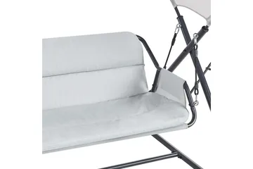 Trädgårdsgunga Solagna - Ljusgrå, 168x113x187 cm - Utemöbler & utemiljö - Utesoffa - Hängsoffa