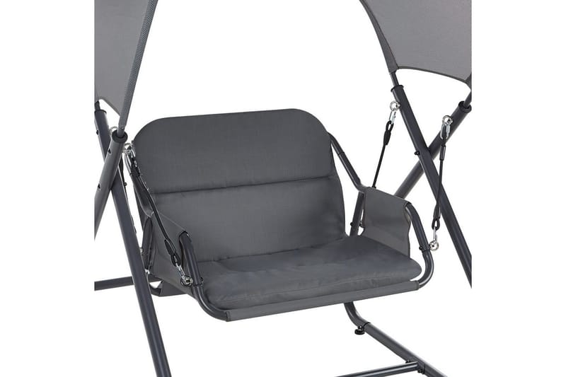Trädgårdsgunga Solagna - Mörkgrå, 114x117x182 cm - Utemöbler & utemiljö - Utesoffa - Hängsoffa