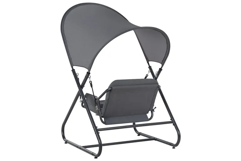 Trädgårdsgunga Solagna - Mörkgrå, 114x117x182 cm - Utemöbler & utemiljö - Utesoffa - Hängsoffa