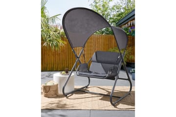 Trädgårdsgunga Solagna - Mörkgrå, 114x117x182 cm - Utemöbler & utemiljö - Utesoffa - Hängsoffa