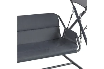Trädgårdsgunga Solagna - Mörkgrå, 168x113x187 cm - Utemöbler & utemiljö - Utesoffa - Hängsoffa