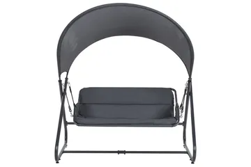 Trädgårdsgunga Solagna - Mörkgrå, 168x113x187 cm - Utemöbler & utemiljö - Utesoffa - Hängsoffa